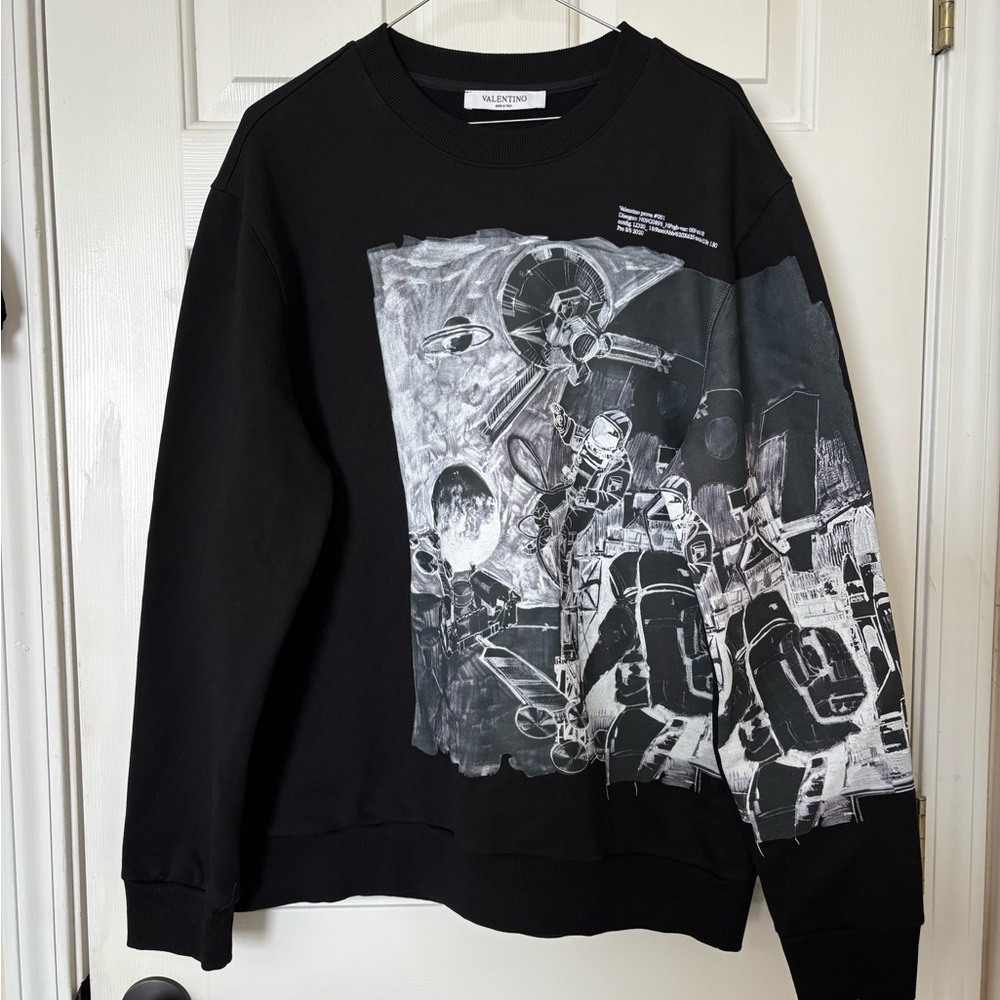 Valentino Black Graphic Men's Sweatshirt